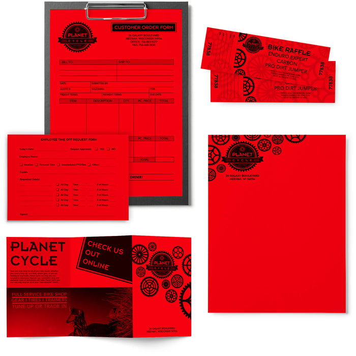 Astrobrights Inkjet, Laser Colored Paper - Letter - 8 1/2" x 11" - 24 lb Basis Weight - Smooth - 500 / Pack - Re-entry Red