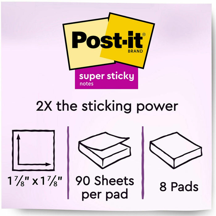 Post-it® Super Sticky Notes - Supernova Neons Color Collection 2" x 2"