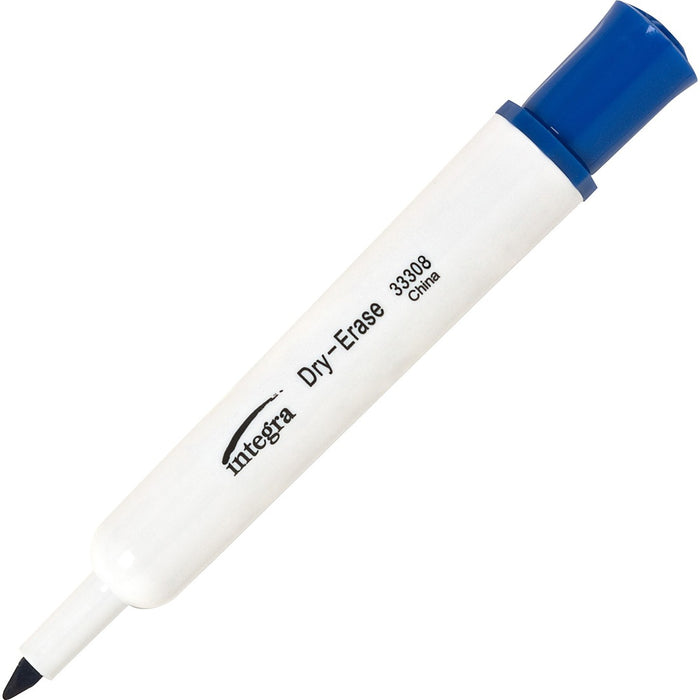 Integra Chisel Point Dry-erase Markers - Chisel Marker Point Style - Blue - 12 / Dozen