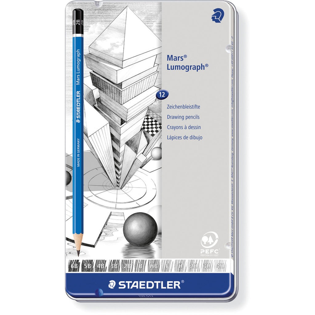 Staedtler Lumograph Graphite Drawing & Sketching Pencils, Soft Set of 12  Degrees (100G12S)