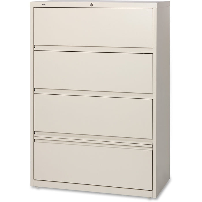 Lorell Receding Lateral File with Roll Out Shelves - 4-Drawer