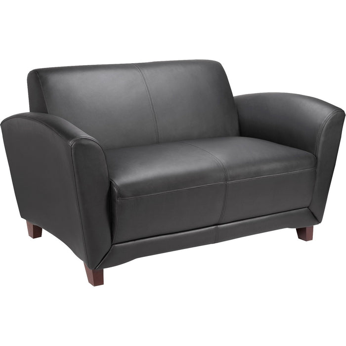 Lorell Reception Seating Collection Leather Loveseat