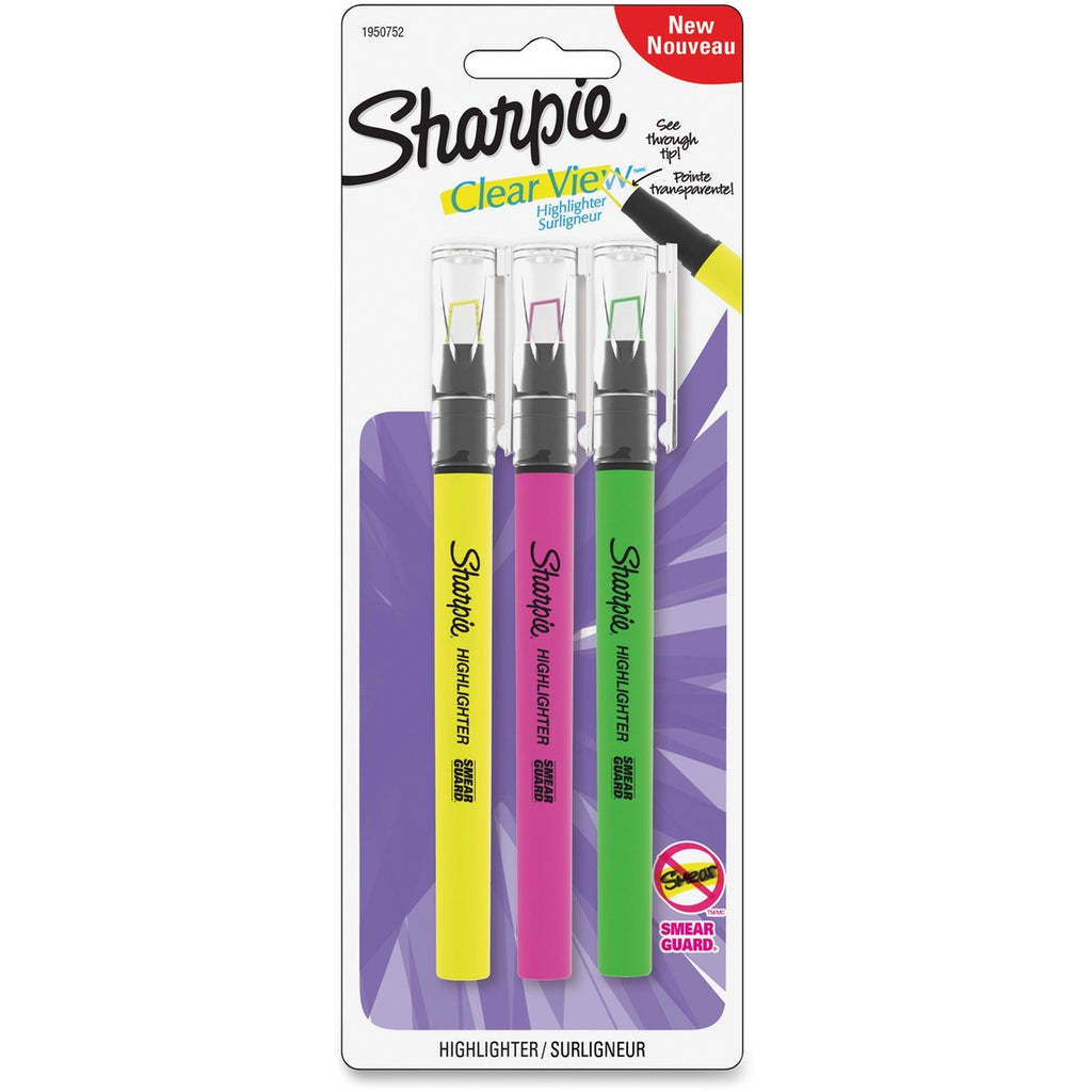 Sharpie Clearview Pen-Style Highlighter, Chisel Tip, Fluorescent Yellow,  Dozen (1950447)